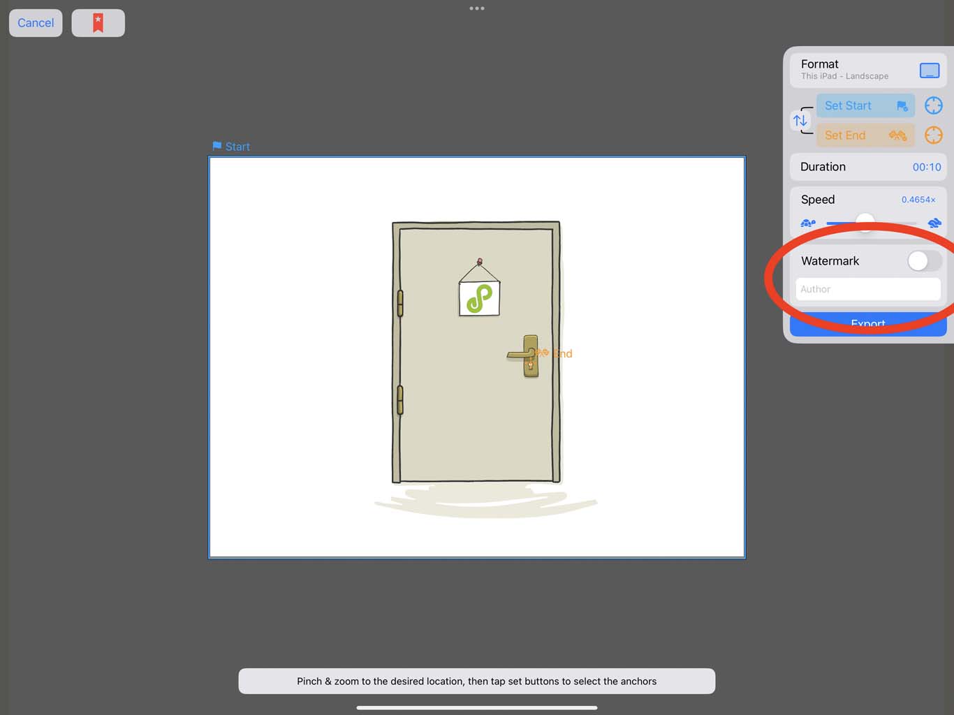 toggling the watermark